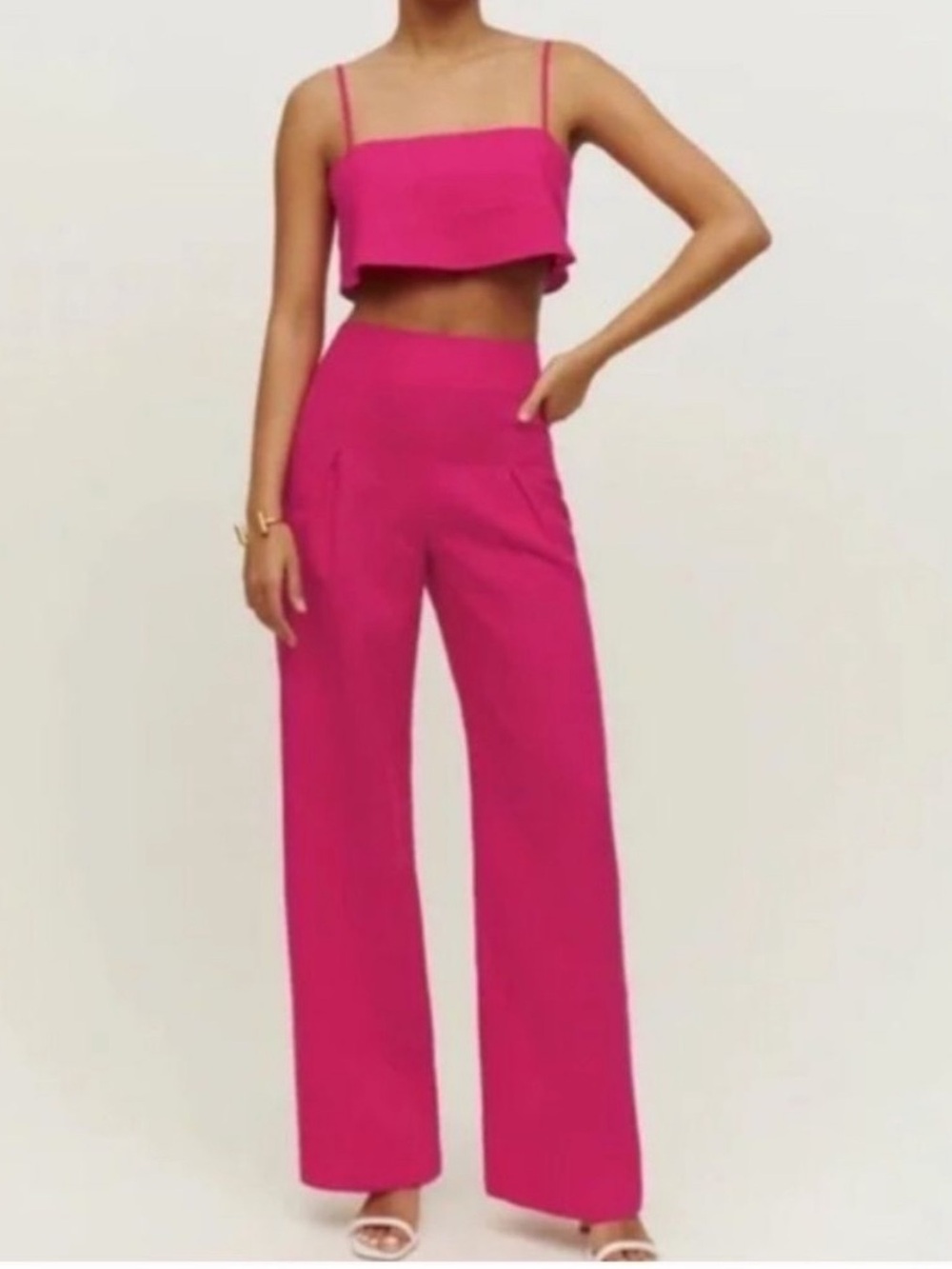 NWT Reformation Cleo linen set, top and pants in Corvette, 6